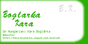 boglarka kara business card